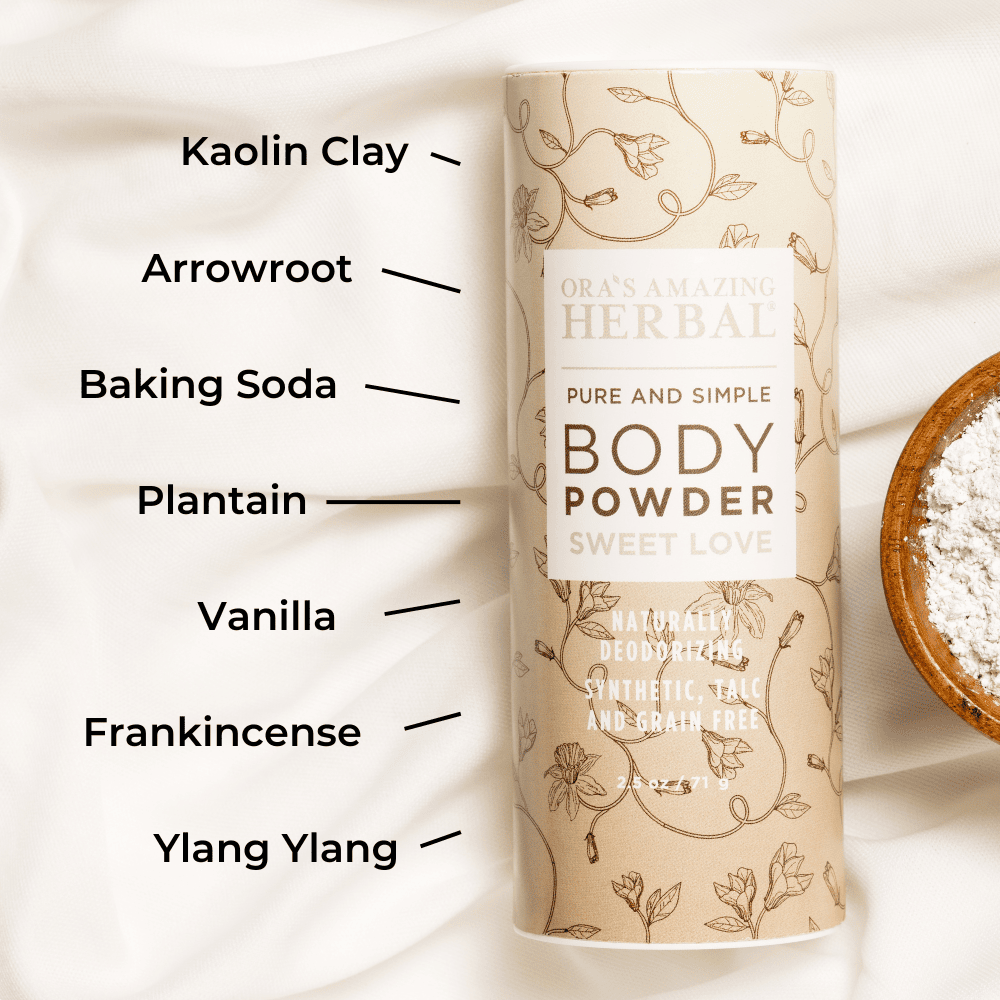 Talc Free Body Powder, Sweet Love Vanilla