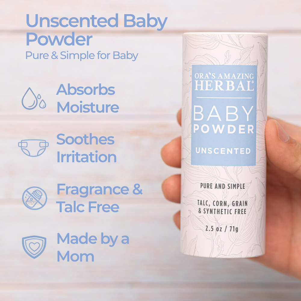 Talc Free Baby Powder, Unscented, Corn Free