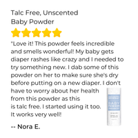 Talc Free Baby Powder, Unscented, Corn Free