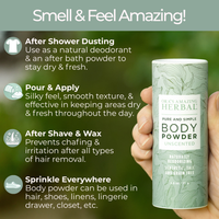 Talc Free Body Powder, Unscented