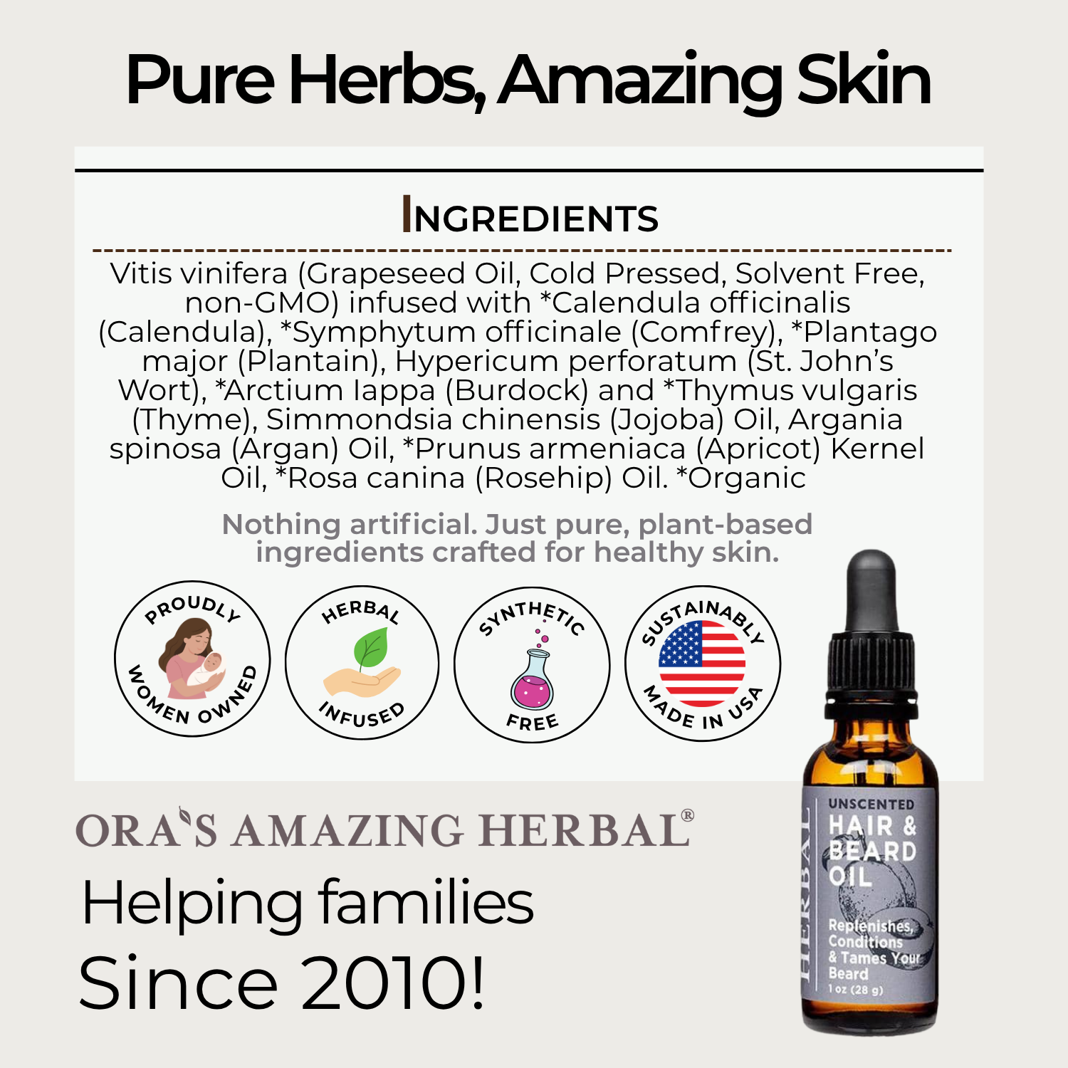 Beard and Hair Oil – Unscented