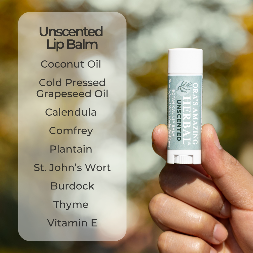 Natural Unscented Lip Balm, Fragrance Free Lip Balm