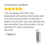 Natural Unscented Lip Balm, Fragrance Free Lip Balm