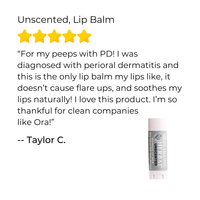 Natural Unscented Lip Balm, Fragrance Free Lip Balm