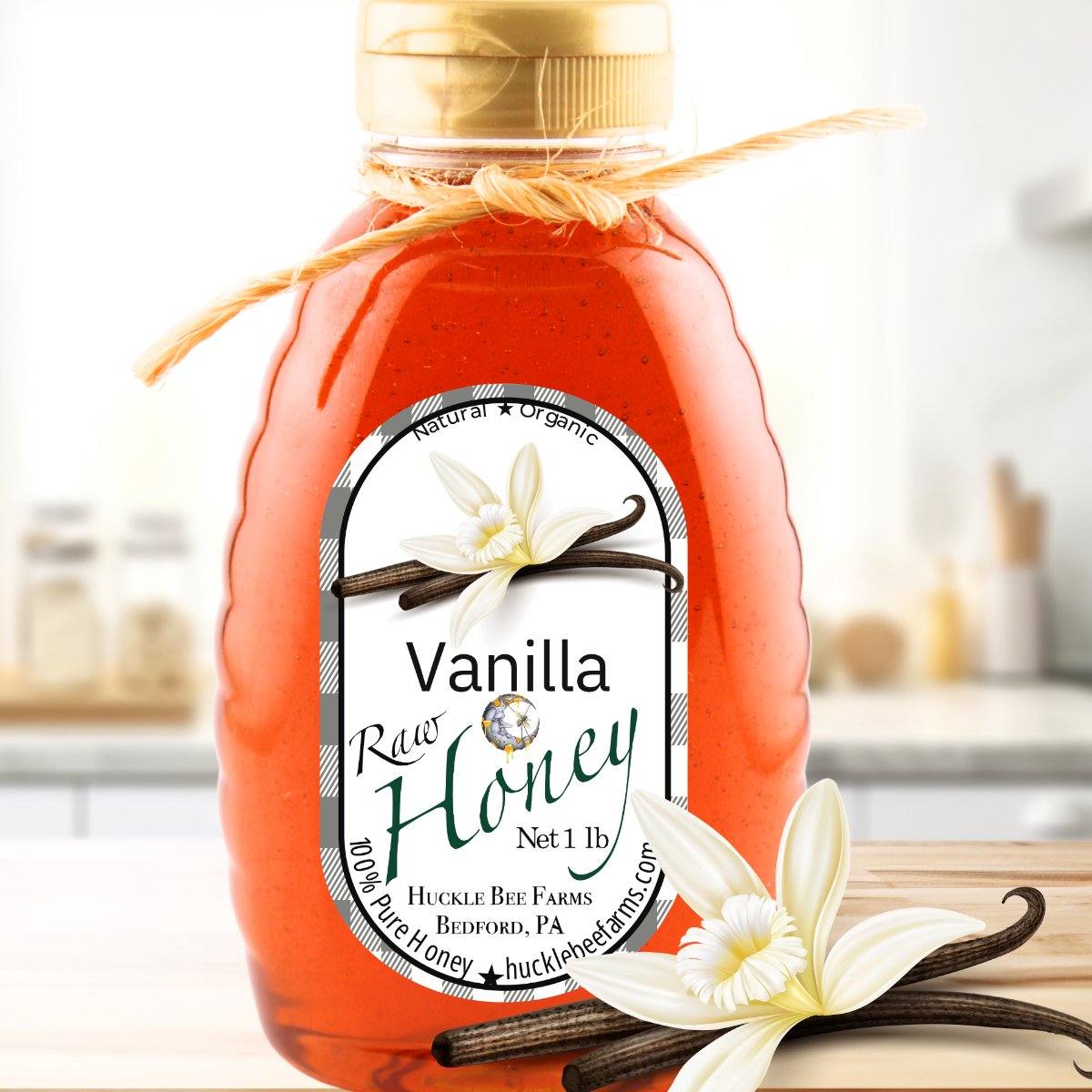 Raw Vanilla Bean Infused Honey
