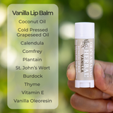 Natural Lip Balm, Herbal Infused, Vanilla
