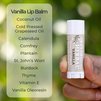 Natural Lip Balm, Herbal Infused, Vanilla