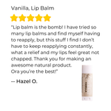 Natural Lip Balm, Herbal Infused, Vanilla