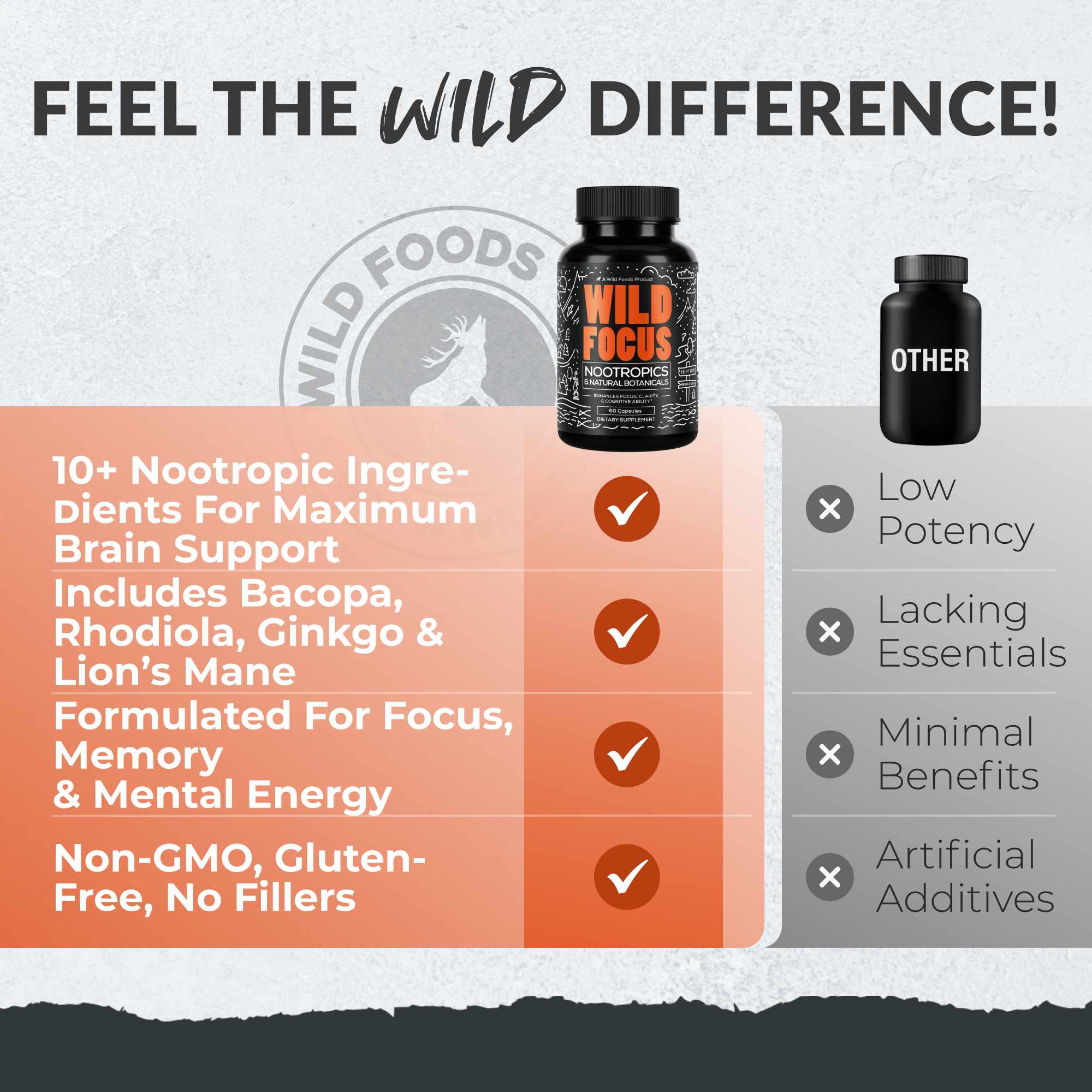 Focus Nootropic Blend – Cognitive Support for Memory & Focus